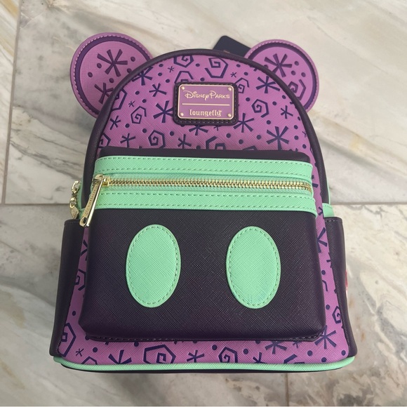 LOUNGEFLY NWT DISNEY PARKS MICKEY MAIN ATTRACTION ALICE IN WONDERLAND BACKPACK - Picture 6 of 10